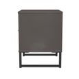 Fluted Bedside Cabinet - 2 Drawer - Graphite
