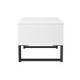 Fluted Bedside Cabinet - 1 Drawer - Midi - Reed Green and White Matt