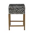 Fusion Bedside Table - 1 Drawer - Black Bone Inlay