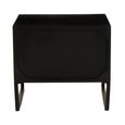 Fusion Bedside Table - 2 Drawer - Black Bone Inlay
