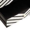 Fusion Bedside Table - 2 Drawer - Black Bone Inlay