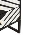 Fusion Bedside Table - 2 Drawer - Black Bone Inlay