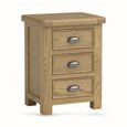 Dorchester Bedside Cabinet - 3 Drawer - Rustic Oak