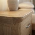 Treviso Curved Oak Bedside Cabinet - 3 Drawer