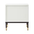Danta Bedside Cabinet - 2 Drawer - Off White Wood