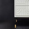 Danta Bedside Cabinet - 2 Drawer - Off White Wood