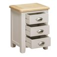 Windermere Painted Bedside Cabinet - 3 Drawer - Oyster Grey