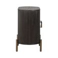 Luxor Brushed Brass Ribbed 1 Door Curved Bedside Cabinet