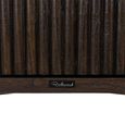 Luxor Brushed Brass Ribbed 1 Door Curved Bedside Cabinet