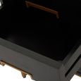 Kochi Bedside Table - 3 Drawer - Black Mango Wood