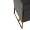 Kochi Bedside Table - 3 Drawer - Black Mango Wood