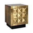 Collada Brass Cladded 3 Drawer Bedside Cabinet
