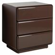 Demy Bedside Cabinet - 3 Drawer - Chestnut - Wood