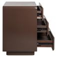 Demy Bedside Cabinet - 3 Drawer - Chestnut - Wood
