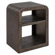Dorma Bedside Table - Bronze - Wood