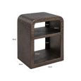 Dorma Bedside Table - Bronze - Wood