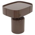 Romee Bedside Table - 1 Drawer - Oval - Chestnut - Wood