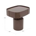 Romee Bedside Table - 1 Drawer - Oval - Chestnut - Wood