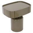 Romee Bedside Table - 1 Drawer - Oval - Clay Green - Wood