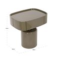 Romee Bedside Table - 1 Drawer - Oval - Clay Green - Wood