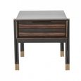 Bali Bedside Table - 1 Drawer - Dark Ebony Veneer