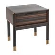 Bali Bedside Table - 1 Drawer - Dark Ebony Veneer