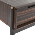 Bali Bedside Table - 1 Drawer - Dark Ebony Veneer