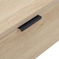 Luna Bedside Table - 1 Drawer - Oak and Black - Wood and Metal