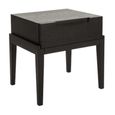 Orchid Bedside Table - 1 Drawer - Wenge Black - Wood