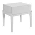 Orchid Bedside Table - 1 Drawer - White - Wood