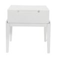 Orchid Bedside Table - 1 Drawer - White - Wood