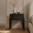 Orchid Bedside Table - 1 Drawer - Wenge Black - Wood