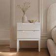 Orchid Bedside Table - 2 Drawer - White - Wood