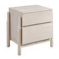 Whisper Bedside Cabinet - 2 Drawer - White Washed Oak - Wood