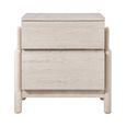Whisper Bedside Cabinet - 2 Drawer - White Washed Oak - Wood