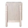 Whisper Bedside Cabinet - 2 Drawer - White Washed Oak - Wood