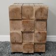 Chunky Bedside Cabinet - 1 Door - 1 Drawer - Natural - Fir Wood