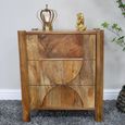 Bedside Cabinet - 1 Door - Acacia Wood