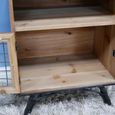 Industrial Bedside Cabinet - 1 Door - Fir Wood and Metal