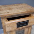 Jupiter Industrial Bedside Cabinet - 1 Door - 1 Drawer - Mango Wood and Metal