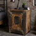 Industrial Cabinet - 1 Door - Distressed Wood and Metal