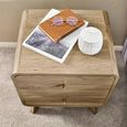 Ingrid Bedside Cabinet - 2 Drawer - Natural - Oak