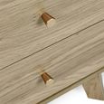 Ingrid Bedside Cabinet - 2 Drawer - Natural - Oak
