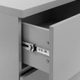 Monaco Bedside Cabinet - 2 Drawer - Grey High Gloss