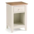 Salerno Bedside Cabinet - 1 Drawer - Ivory - Oak