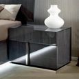 Montecarlo Bedside Cabinet - 2 Drawer - Right - Grey Koto High Gloss