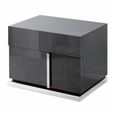 Montecarlo Bedside Cabinet - 2 Drawer - Left - Grey Koto High Gloss