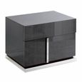 Montecarlo Bedside Cabinet - 2 Drawer - Right - Grey Koto High Gloss