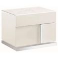 Canova Bedside Cabinet - LHF - White Gloss