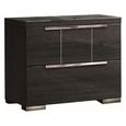 Versilia Bedside Cabinet - 2 Drawer - Black